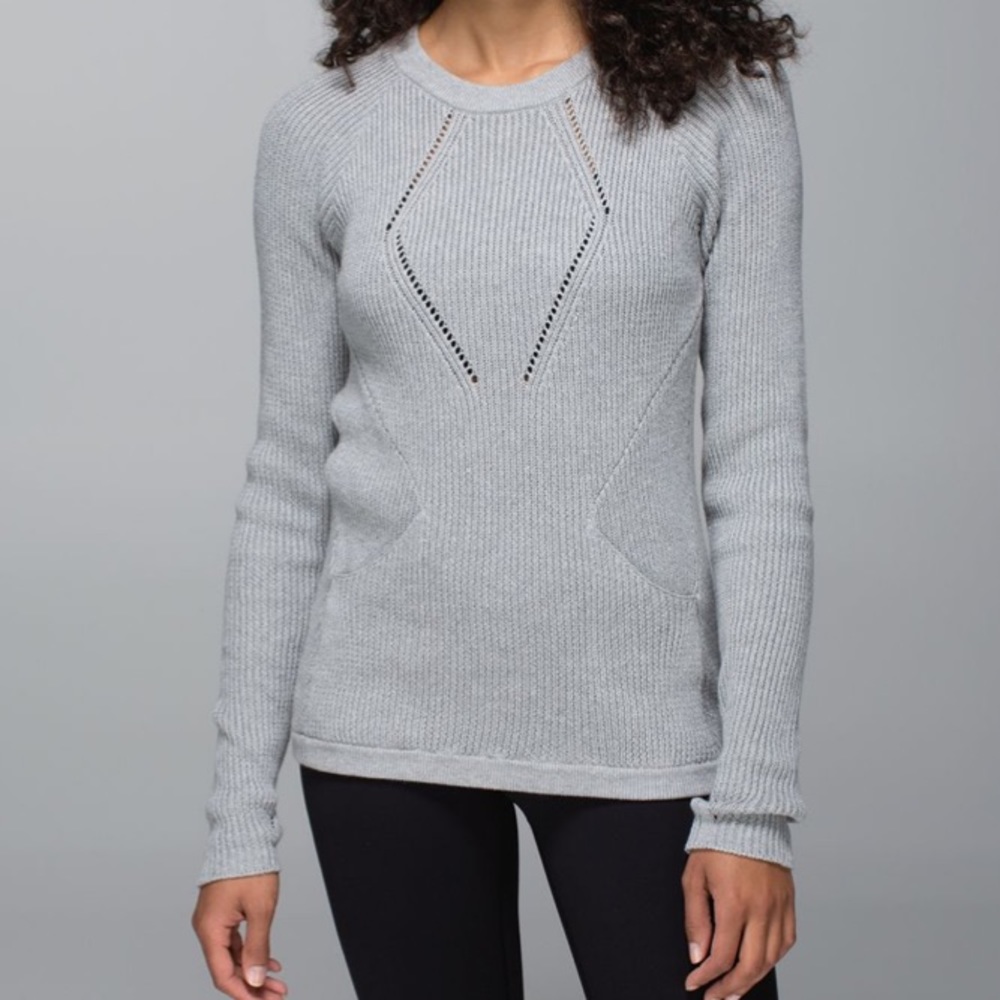 Lululemon knit grey sweater
